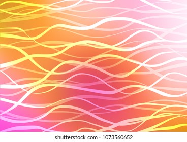 Light Red, Yellow vector natural abstract template. Brand-new colored illustration in blurry style with doodles. The doodle design can be used for your web site.