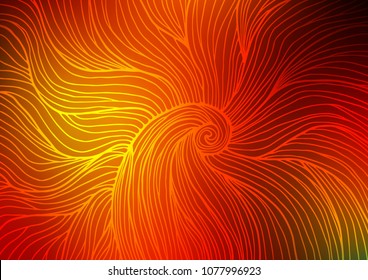 Light Red, Yellow vector natural elegant texture. Sketchy hand drawn doodles on blurred background. The completely new template can be used for your brand book.
