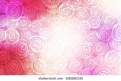 Light Red, Yellow vector natural elegant template. Glitter abstract illustration with doodles and roses. The pattern can be used for heads of websites and designs.