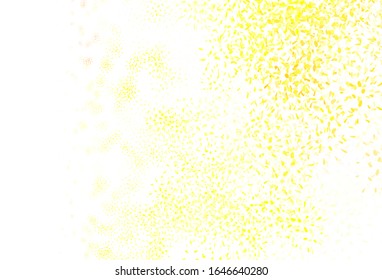 Arte natural vectorial amarillo, rojo claro con hojas. Doodles con hojas sobre fondo borroso. Nuevo estilo para el diseño de su empresa.