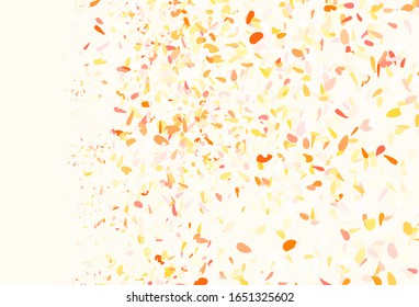 Light Red, Yellow vector natural pattern with leaves. leaves on blurred abstract background with gradient. Pattern for wallpapers, coloring books.