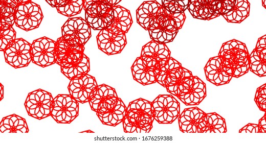 Light Red, Yellow vector natural layout with flowers. Gradient colorful abstract flowers on simple background. Colorful pattern for spring parties.