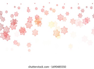 Color rojo claro, Rectorial amarillo natural con flores. Nueva ilustración de color con flores. Patrón colorido para los libros infantiles.