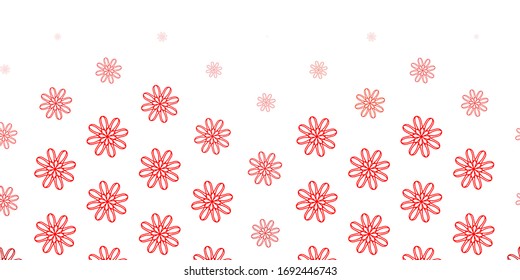 Light Red, Yellow vector natural artwork with flowers. Modern design with gradient Flowers on abstract background. Pattern for website designs.