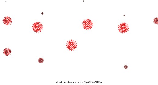 Light Red, Yellow vector natural layout with flowers. Simple colored illustration with abstarct flowers. Pattern for website designs.
