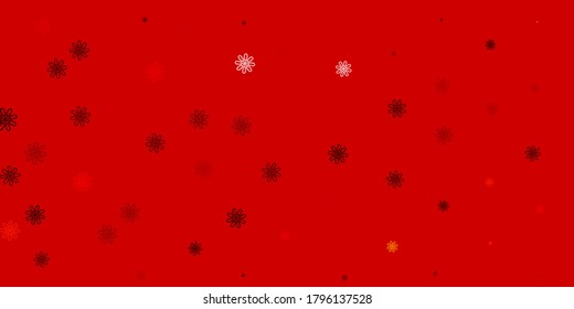 Light Red, Yellow vector natural artwork with flowers. Colorful flowers in natural style on simple background. Smart design for leaflets, books.