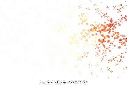 Light Red, Yellow vector natural background with flowers, roses. Decorative design of flowers on white background. Textured pattern for websites, banners.