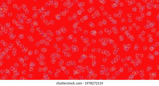 Light red, yellow vector natural artwork with flowers. Abstract illustration with flowers in Origami style. Best design for your business.