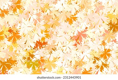 Light Red, Yellow vector natural background with trees, branches. Abstract illustration with flowers in doodles style. Doodle design for your web site.