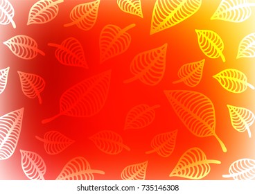 Light Red, Yellow vector natural elegant texture. Colorful illustration in abstract style with doodles and Zen tangles. The template can be used as a background for cell phones.