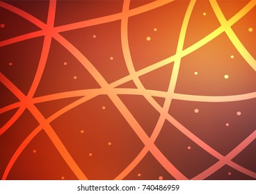 Light Red, Yellow vector natural elegant background. Colorful illustration in abstract style with doodles and Zen tangles. Brand-new style for your business design.