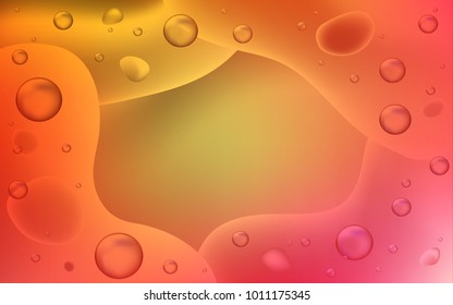 Light Red, Yellow vector pattern with liquid shapes. Colorful illustration in abstract memphis style with gradient. Textured wave pattern for backgrounds.