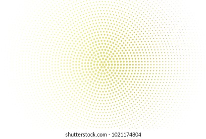 Light Red, Yellow vector pattern of geometric circle shapes. Colorful mosaic banner. Geometric background with colored disks.