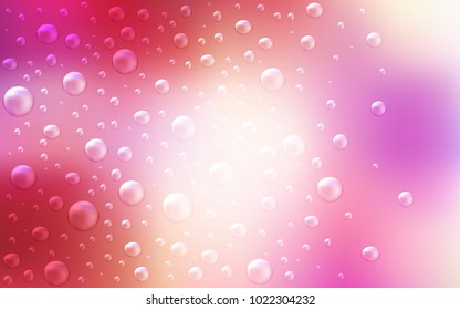 Light Red, Yellow vector pattern with spheres. Abstract illustration with colored bubbles in nature style. Completely new template for your brand book.