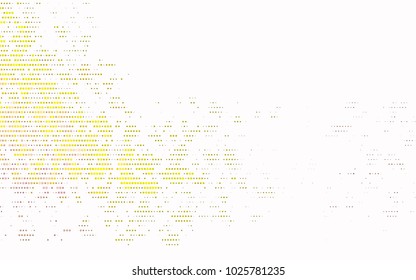Light Red, Yellow vector red pattern of geometric circles, shapes. Colorful mosaic banner. Geometric background with colored disks.
