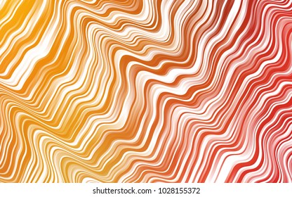 Light Red, Yellow vector pattern with curved circles. A completely new color illustration in marble style. Pattern for your business design.