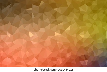 Light Red, Yellow vector Pattern.  triangular template. Geometric sample. Repeating routine with triangle shapes. New texture for your design. Pattern can be used for background.