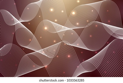 Light Red, Yellow vector pattern with christmas ribbons. Modern geometrical abstract illustration with carnival ribbons. Beautiful design for your business advert of anniversary.