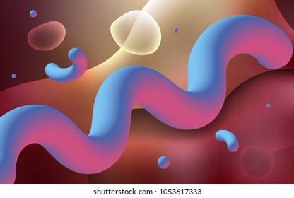 Light Red, Yellow vector pattern with bubble shapes. A vague circumflex abstract illustration with gradient. New composition for your brand book.