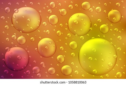 Light Red, Yellow vector pattern with spheres. Beautiful colored illustration with blurred circles in nature style. New design for ad, poster, banner of your website.