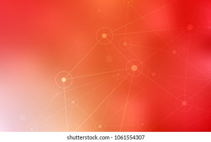 Light Red, Yellow vector pattern with spheres, triangles. Modern abstract colorful illustration with spheres and lines. Pattern can be used for ads, leaflets.