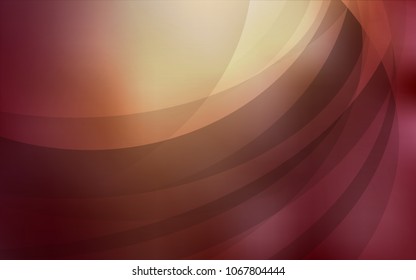 Light Red, Yellow vector pattern with bent lines. Blurred geometric sample with gradient bubbles.  Marble style for your business design.