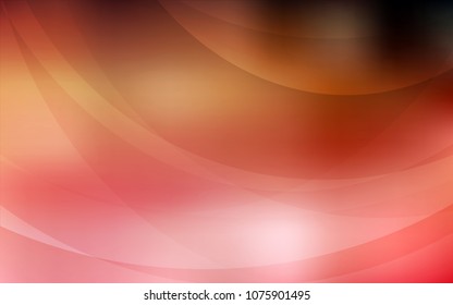 Light Red, Yellow vector pattern with curved circles. Geometric illustration in marble style with gradient.  A completely new memphis design for your business.