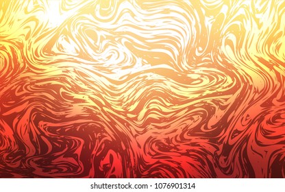 Light Red, Yellow vector pattern with liquid shapes. Brand-new colored illustration in marble style with gradient. New composition for your brand book.