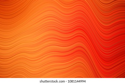 Light Red, Yellow vector pattern with lava shapes. A sample with blurred bubble shapes. Brand-new design for your ads, poster, banner.