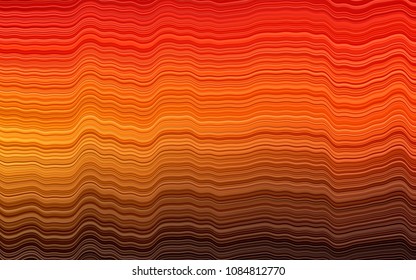 Light Red, Yellow vector pattern with lines, ovals. Colorful illustration in abstract marble style with gradient. A new texture for your  ad, booklets, leaflets.