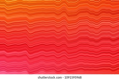 Light Red, Yellow vector pattern with bent ribbons. Creative geometric illustration in marble style with gradient. The elegant pattern for brand book.
