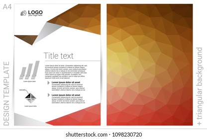 Light Red, Yellow vector  pattern for posters. Booklet with textbox on colorful abstract background. Pattern for beautiful business cards, folders.