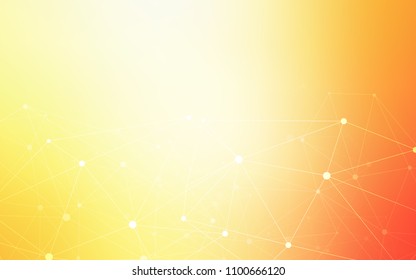 Light Red, Yellow vector pattern with spheres, triangles. Modern abstract colorful illustration with spheres and lines. Pattern can be used for ads, leaflets.