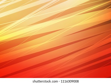 Light Red, Yellow vector pattern with narrow lines. Blurred decorative design in simple style with lines. Best design for your ad, poster, banner.