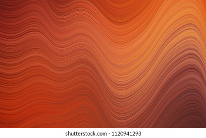Light Red, Yellow vector pattern with bent lines. Modern gradient abstract illustration with bandy lines. A new texture for your  ad, booklets, leaflets.
