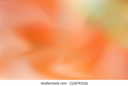 Light Red, Yellow vector pattern with night sky stars. Glitter abstract illustration with colorful cosmic stars. Pattern for astronomy websites.