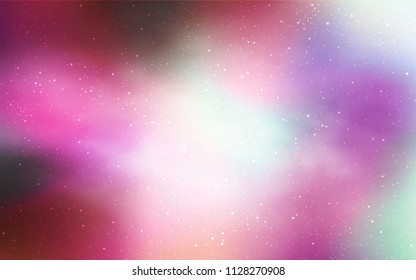 Light Red, Yellow vector pattern with night sky stars. Modern abstract illustration with Big Dipper stars. Best design for your ad, poster, banner.