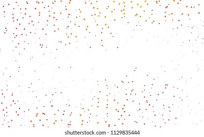 Light Red, Yellow vector  pattern with spheres. Illustration with set of shining colorful abstract circles. New design for ad, poster, banner of your website.
