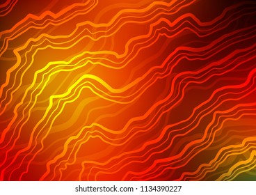 Light Red, Yellow vector pattern with lava shapes. Colorful abstract illustration with gradient lines. Pattern for your business design.