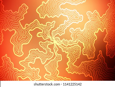 Light Red, Yellow vector pattern with liquid shapes. Colorful abstract illustration with gradient lines. Marble style for your business design.