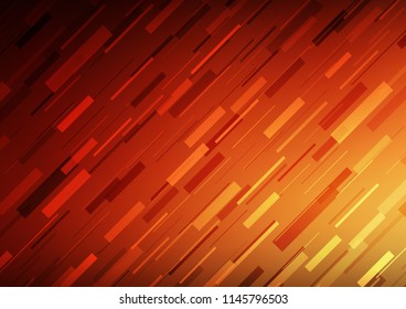 Light Red, Yellow vector pattern with narrow lines. Decorative shining illustration with lines on abstract template. The pattern can be used for busines ad, booklets, leaflets