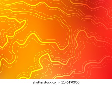 Light Red, Yellow vector pattern with narrow lines. Shining colored illustration with narrow lines. The template can be used as a background.