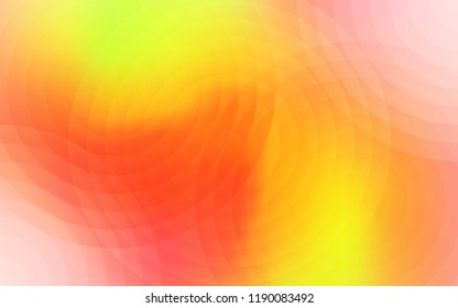 Light Red, Yellow vector pattern with spheres. Glitter abstract illustration with blurred drops of rain. Pattern can be used for beautiful websites.