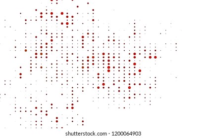 Light Red, Yellow vector pattern with spheres. Modern abstract illustration with colorful water drops. Design for business adverts.