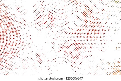 Light Red, Yellow vector pattern with spheres. Blurred bubbles on abstract background with colorful gradient. Template for your brand book.