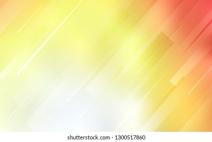 Light Red, Yellow vector pattern with sharp lines. Glitter abstract illustration with colored sticks. Best design for your ad, poster, banner.