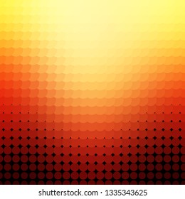 Light Red, Yellow vector pattern with circles. Illustration with set of shining colorful abstract spheres. New template for your brand book.