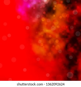 Light Red, Yellow vector pattern with circles. Abstract illustration with colorful spots in nature style. Design for posters, banners.