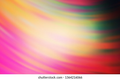 Light Red, Yellow vector pattern with wry lines. Modern gradient abstract illustration with bandy lines. Abstract style for your business design.