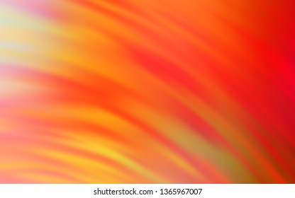 Light Red, Yellow vector pattern with lines. Colorful geometric sample with gradient lines.  Colorful wave pattern for your design.